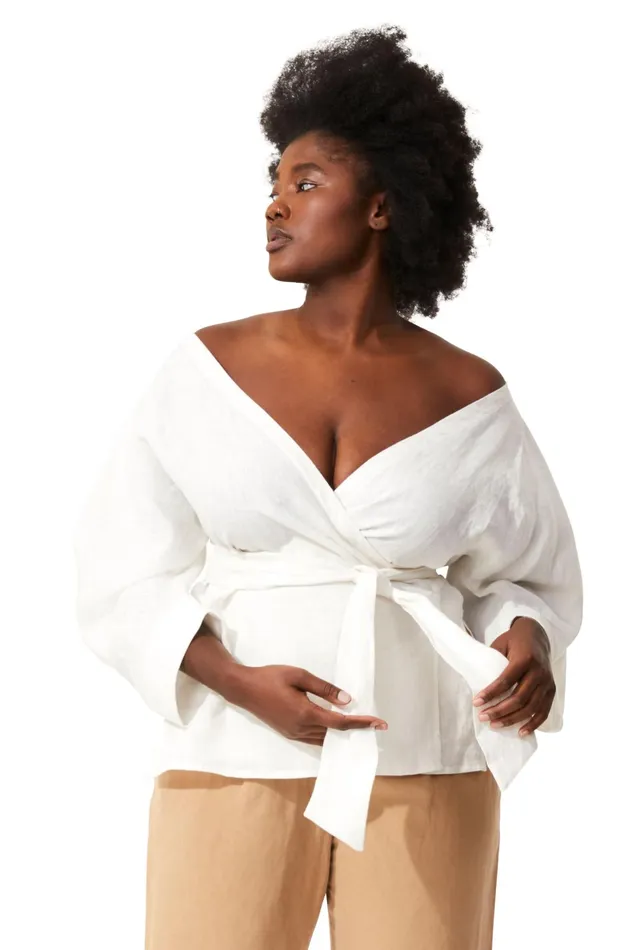 Women Mara Hoffman Extended Sizes Extended Emiliana Top White Women Mara Hoffman Extended Sizes Extended Emiliana Top White
