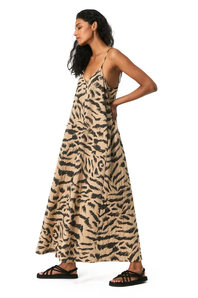 Women Mara Hoffman Jumpsuits and Rompers Carly Jumpsuit Black and Brown Women Mara Hoffman Jumpsuits and Rompers Carly Jumpsuit Black and Brown