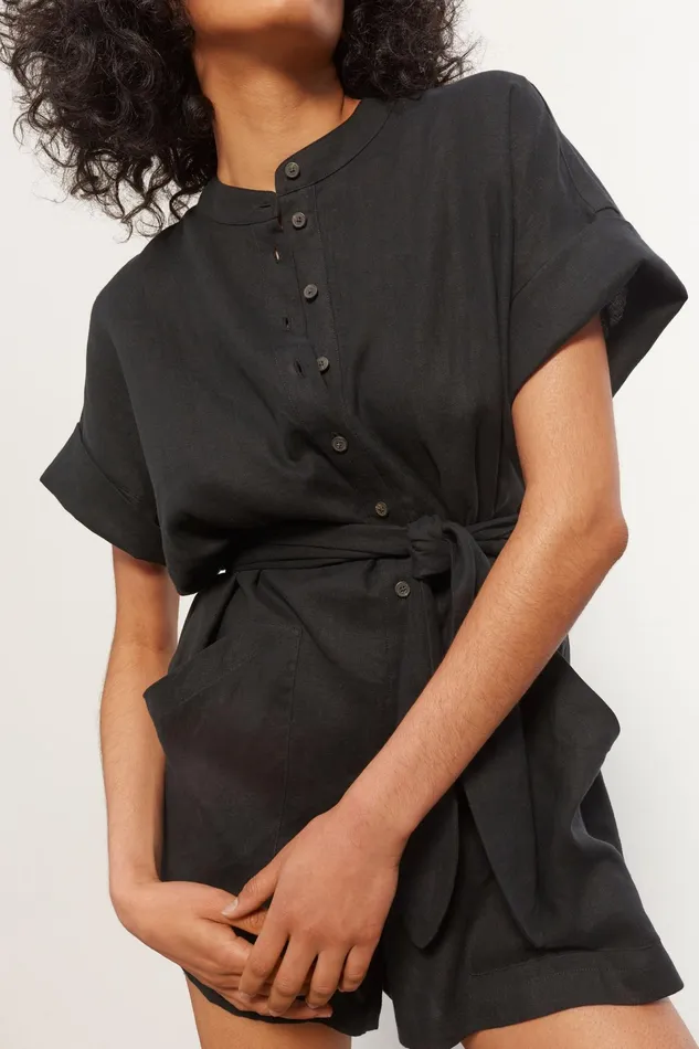 Women Mara Hoffman Jumpsuits and Rompers Lowri Romper Black Women Mara Hoffman Jumpsuits and Rompers Lowri Romper Black