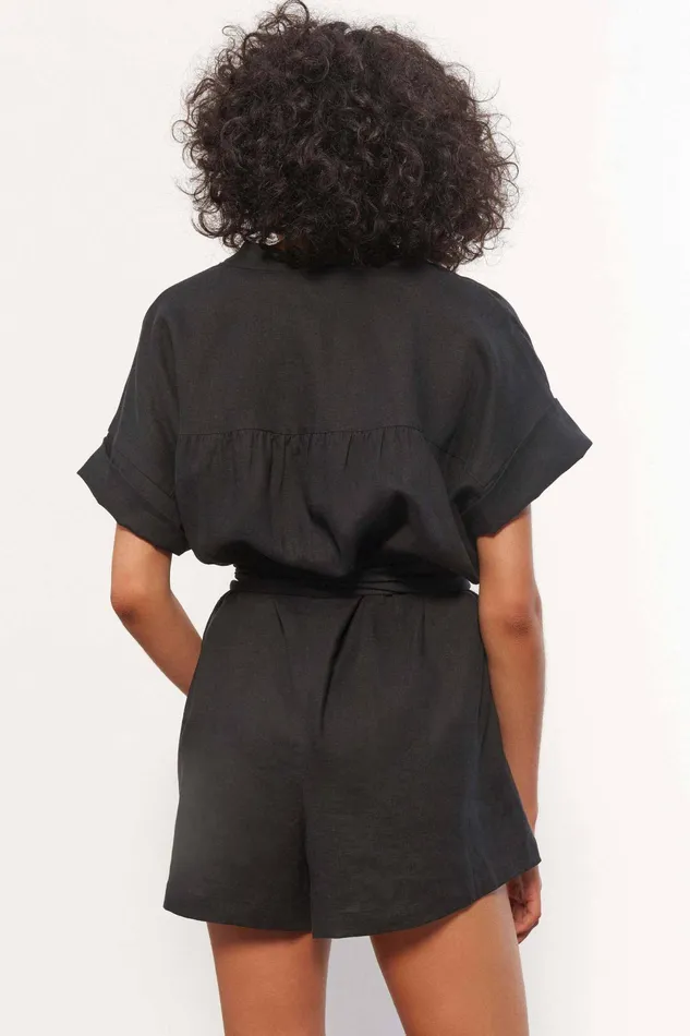 Women Mara Hoffman Jumpsuits and Rompers Lowri Romper Black Women Mara Hoffman Jumpsuits and Rompers Lowri Romper Black
