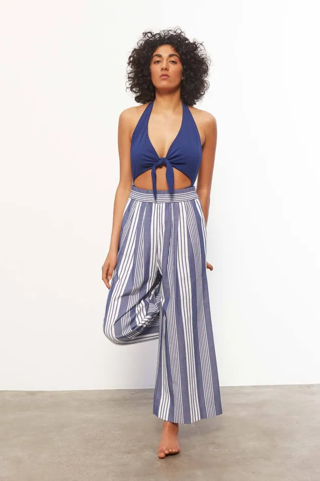 Women Mara Hoffman Pants and Shorts Paloma Pant Navy Multi