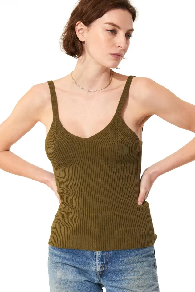 Women Mara Hoffman Sweaters Emilia Sweater Olive