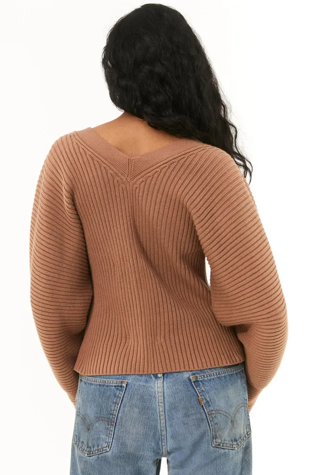 Women Mara Hoffman Sweaters Naenia Sweater Mocha