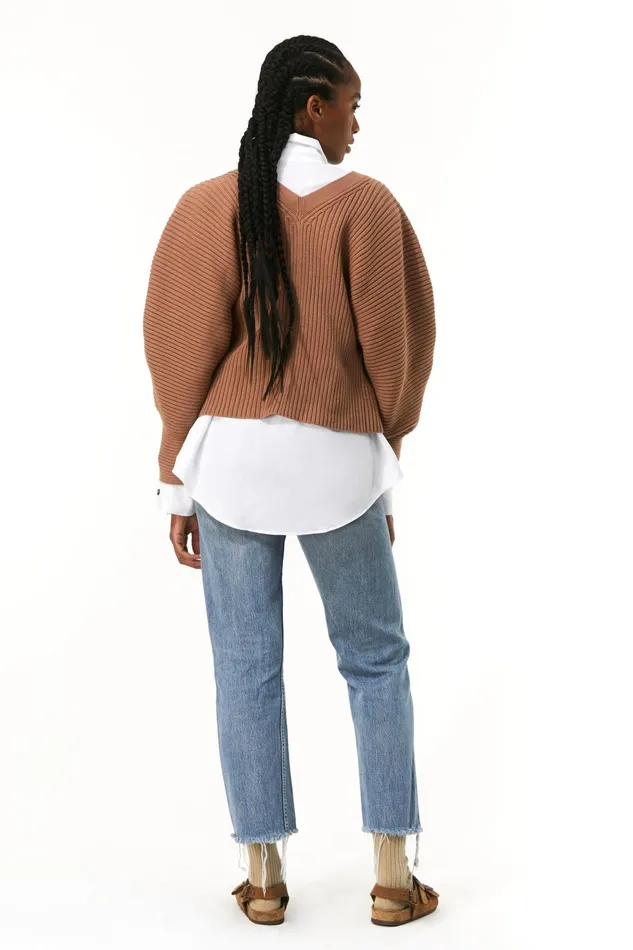 Women Mara Hoffman Sweaters Naenia Sweater Mocha