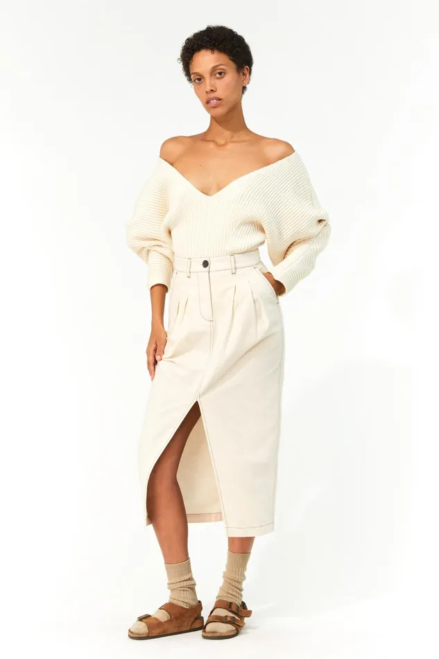 Women Mara Hoffman Sweaters Olla Sweater Cream