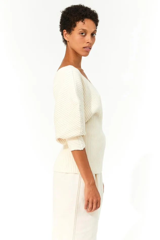 Women Mara Hoffman Sweaters Olla Sweater Cream