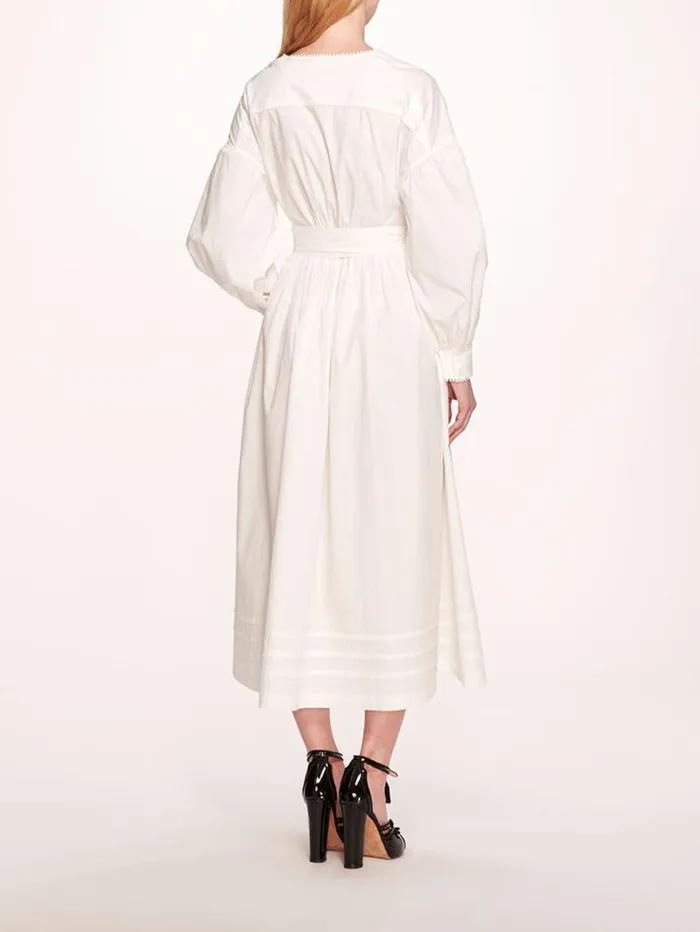 Women Marchesa Dresses Indigo Midi Dress White