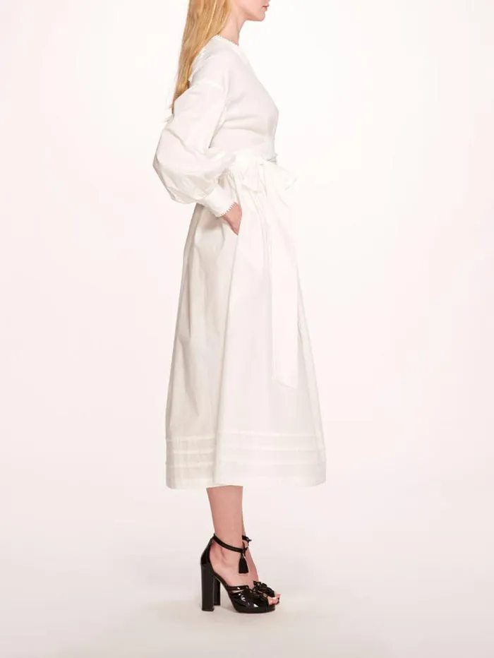 Women Marchesa Dresses Indigo Midi Dress White
