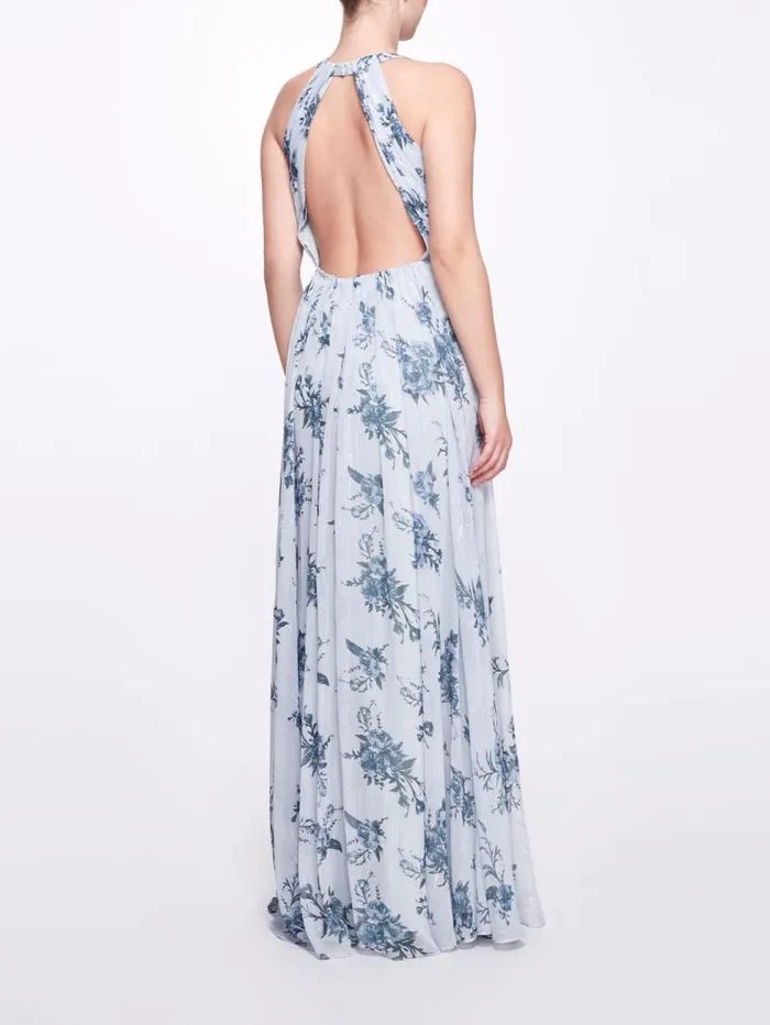 Women Marchesa Marchesa Notte Carrara Dusty Blue