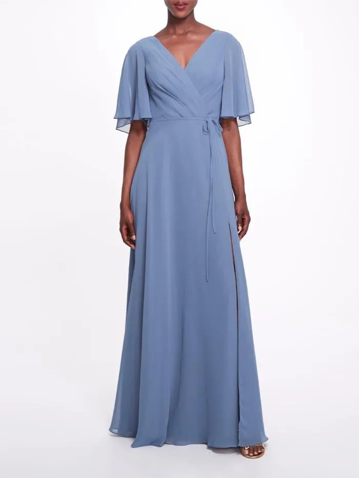 Women Marchesa Marchesa Notte Rome Slate Blue