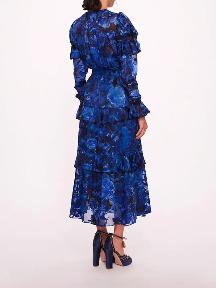 Women Marchesa Marchesa Rosa Diantha Dress Blue