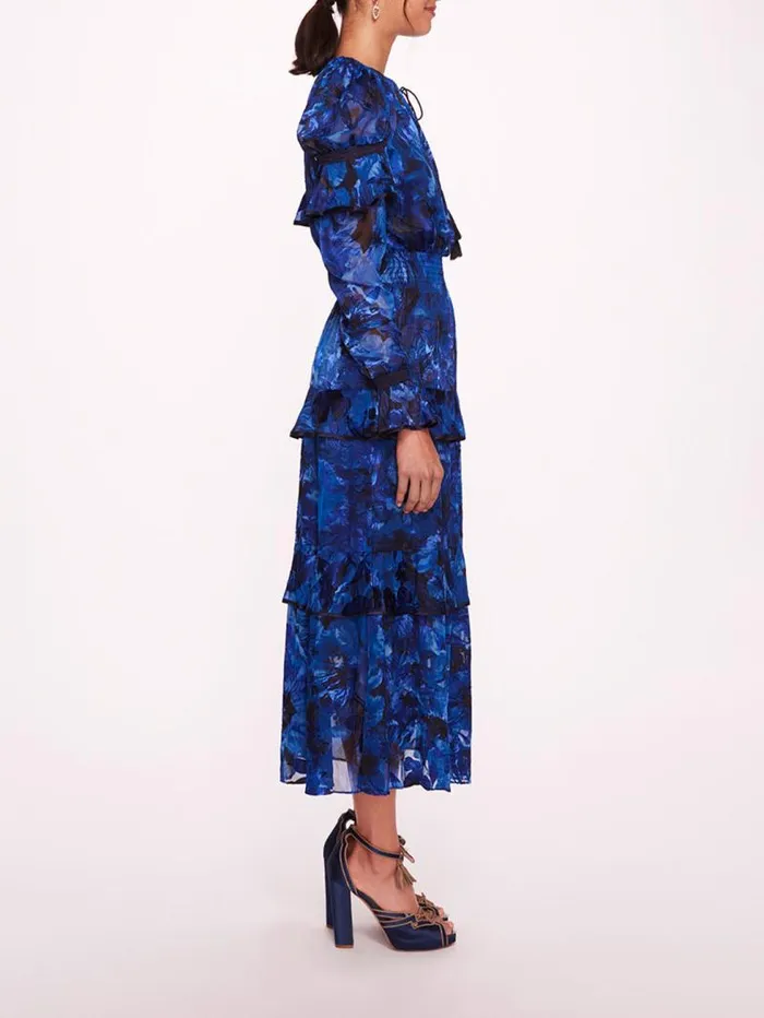 Women Marchesa Marchesa Rosa Diantha Dress Blue
