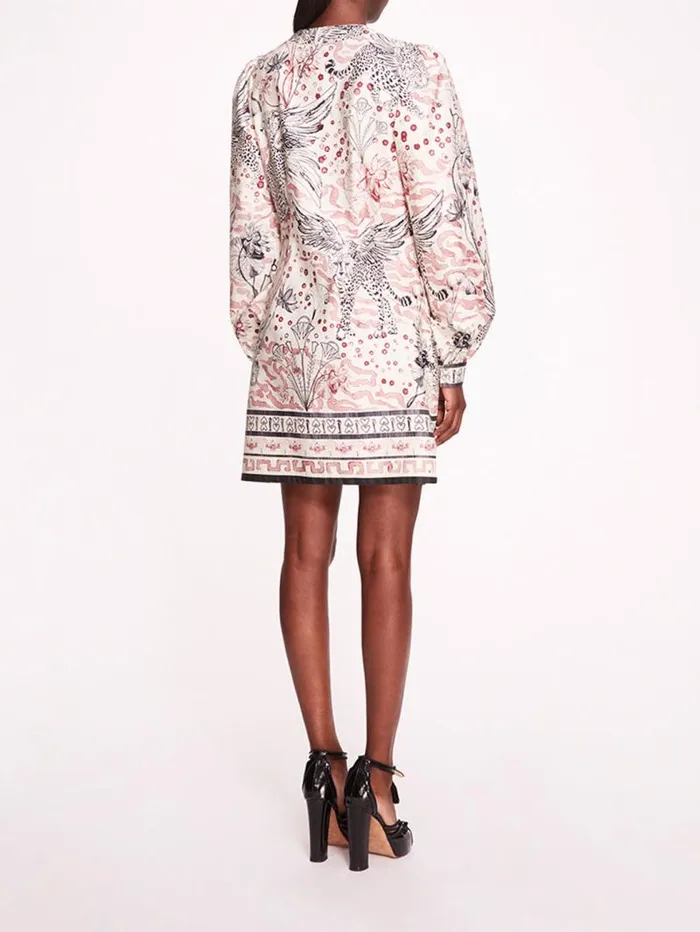 Women Marchesa Mini Dresses Flying Cheetah Mini Dress Natural Multi