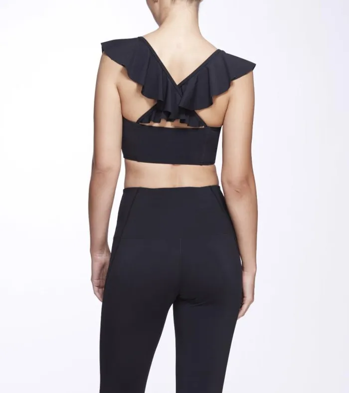 Women Marchesa Tops Crystal Bra Black