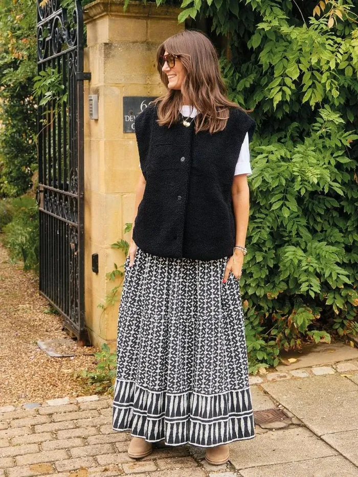 Women Marissa Maxi Jersey Skirt Black Print White Stuff Skirts Women Marissa Maxi Jersey Skirt Black Print White Stuff Skirts