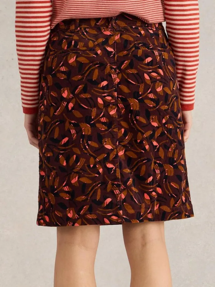 Women Melody Organic Cord Skirt Plum Purple Print White Stuff Skirts Women Melody Organic Cord Skirt Plum Purple Print White Stuff Skirts