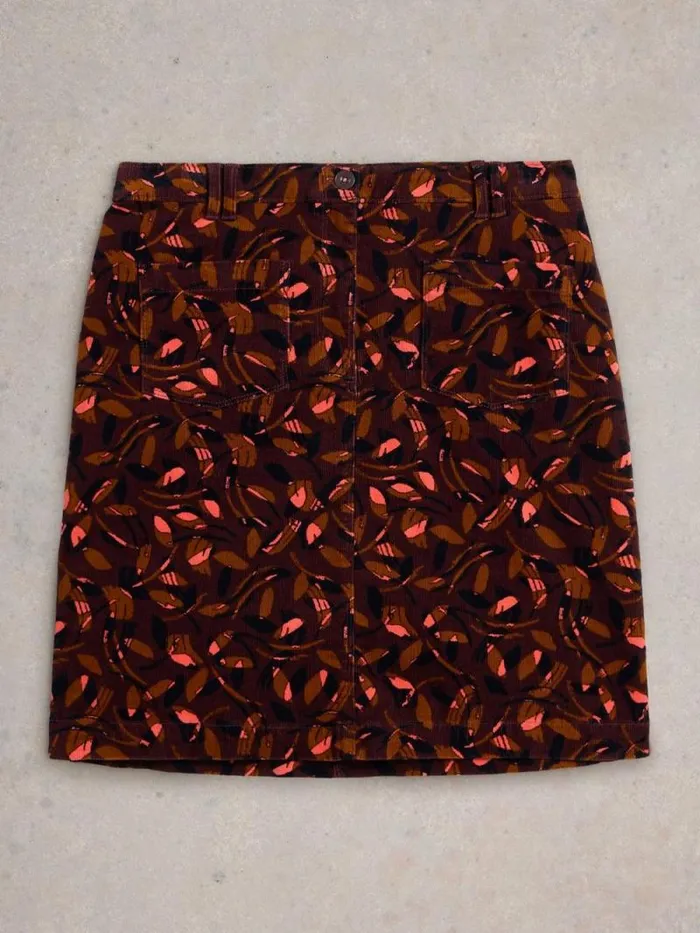 Women Melody Organic Cord Skirt Plum Purple Print White Stuff Skirts Women Melody Organic Cord Skirt Plum Purple Print White Stuff Skirts