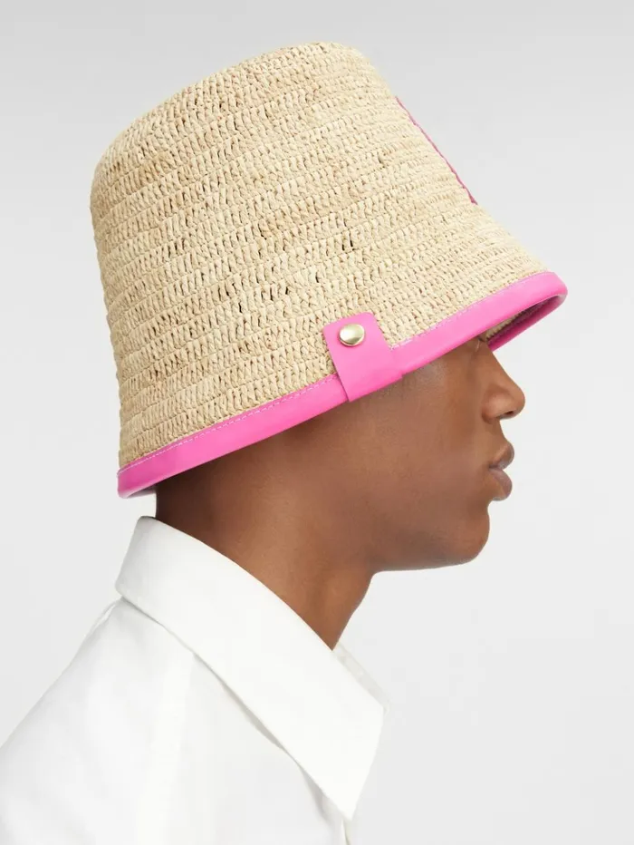 WomenMen Hats JACQUEMUS The Soli Bucket Hat Neon Pink