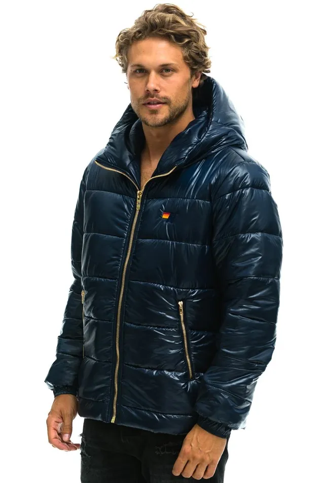 WomenMen Outerwear Aviator Nation BOLT LUXE TREKKER JACKET 8211 GLOSSY NAVY