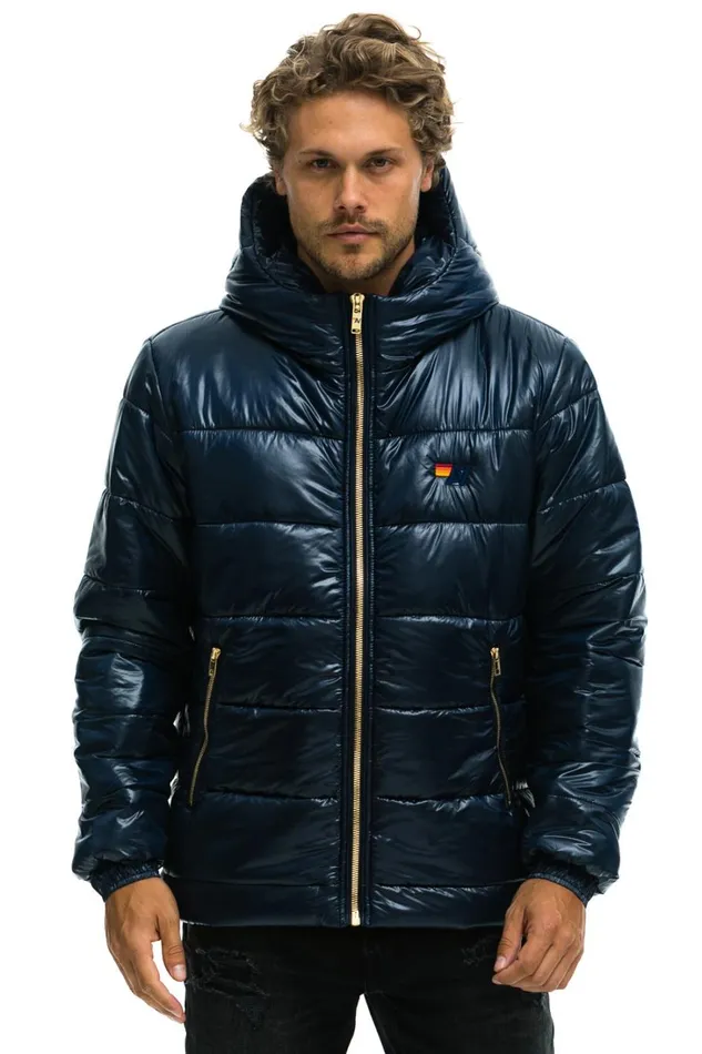 WomenMen Outerwear Aviator Nation BOLT LUXE TREKKER JACKET 8211 GLOSSY NAVY