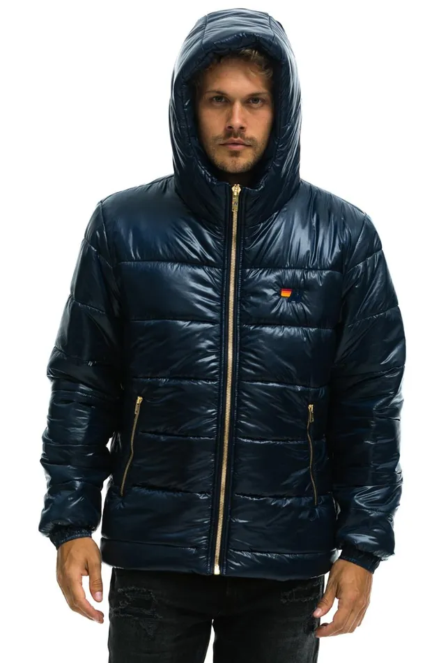 WomenMen Outerwear Aviator Nation BOLT LUXE TREKKER JACKET 8211 GLOSSY NAVY