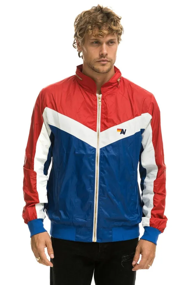 WomenMen Outerwear Aviator Nation MEN039S WINDBREAKER JACKET 8211 CLASSIC USA