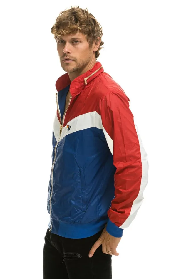 WomenMen Outerwear Aviator Nation MEN039S WINDBREAKER JACKET 8211 CLASSIC USA