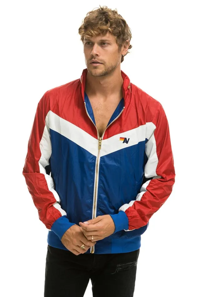 WomenMen Outerwear Aviator Nation MEN039S WINDBREAKER JACKET 8211 CLASSIC USA