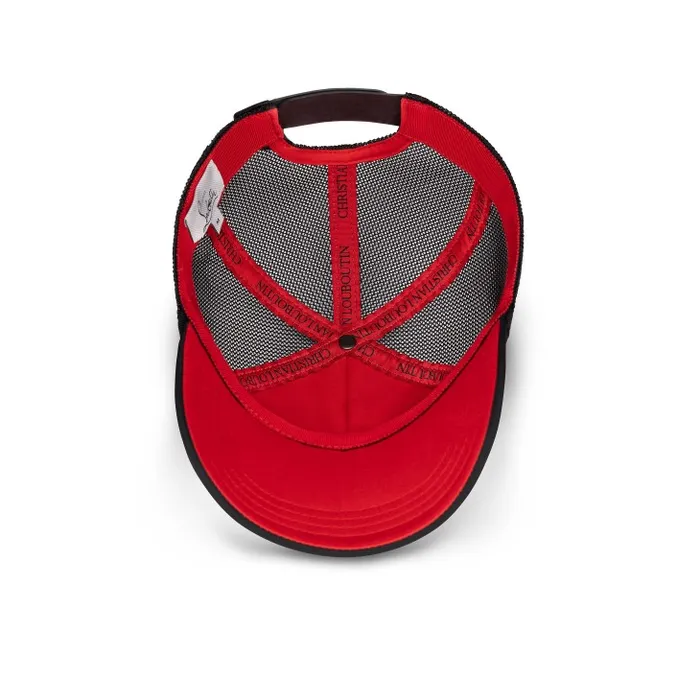 WomenMen Rocknride Strass Cap 8211 Neoprene Mesh And Strass 8211 Black Christian Louboutin Hats