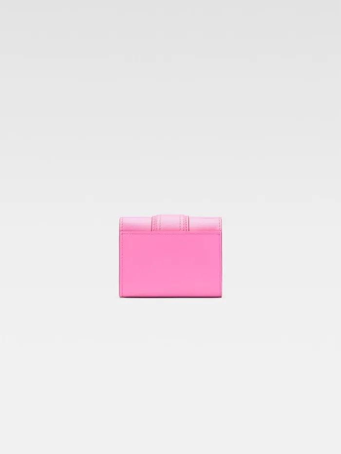 WomenMen Small Leather Goods JACQUEMUS The Bambino Wallet Neon Pink