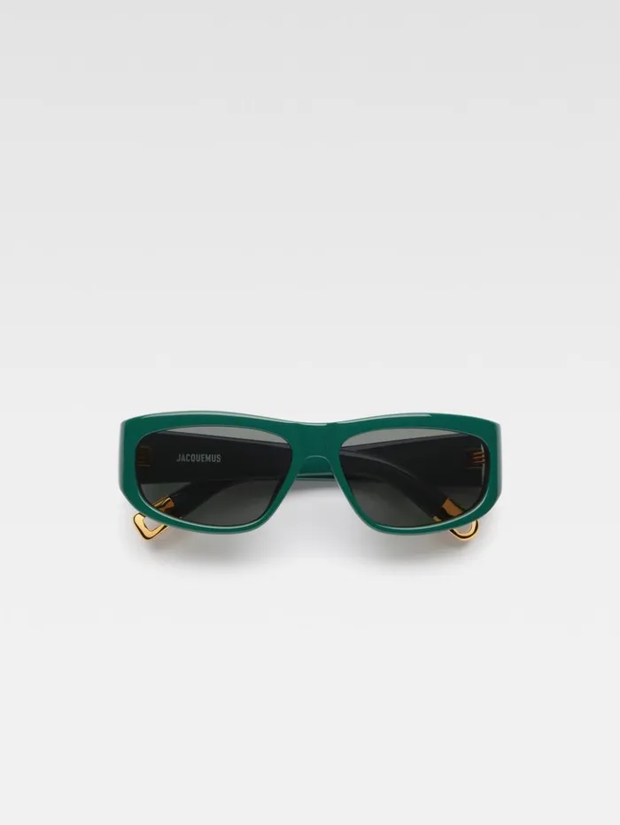 WomenMen Sunglasses JACQUEMUS The Pilota Sunglasses Dark Green