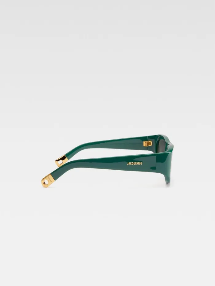 WomenMen Sunglasses JACQUEMUS The Pilota Sunglasses Dark Green WomenMen Sunglasses JACQUEMUS The Pilota Sunglasses Dark Green