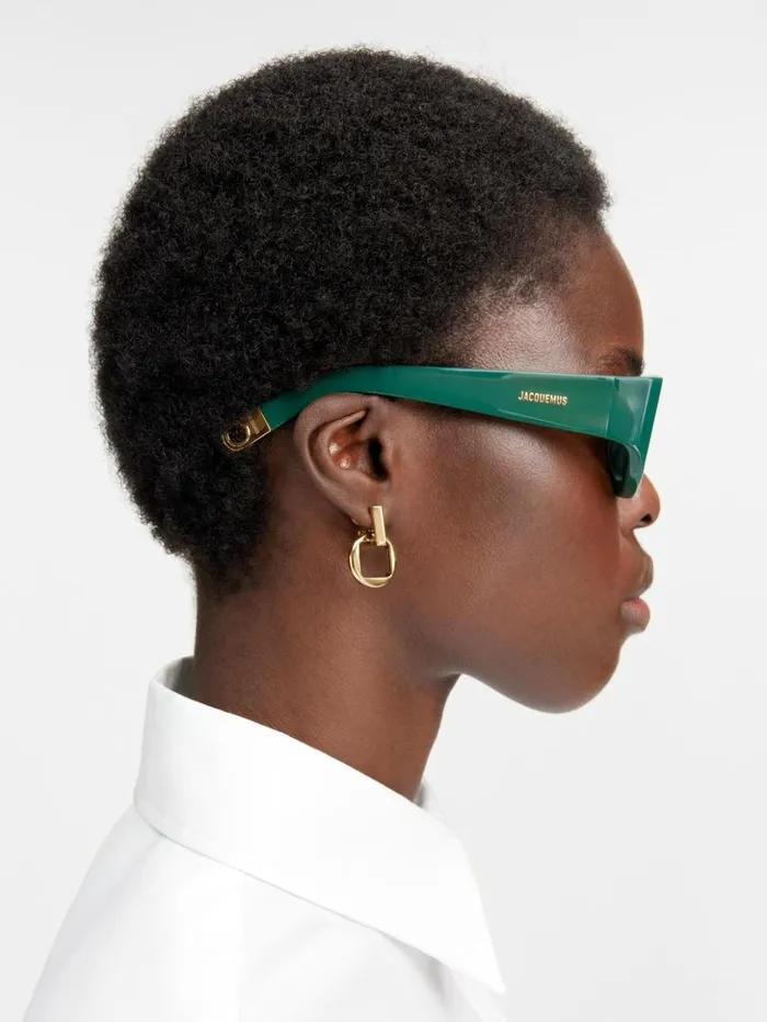 WomenMen Sunglasses JACQUEMUS The Pilota Sunglasses Dark Green WomenMen Sunglasses JACQUEMUS The Pilota Sunglasses Dark Green