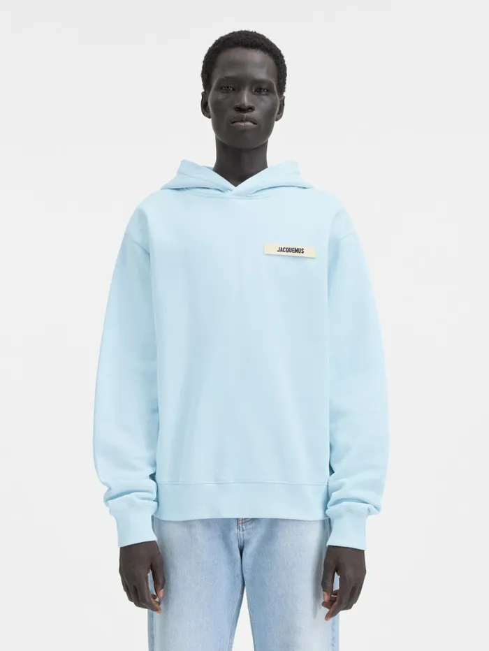 WomenMen Sweatshirts and Joggings JACQUEMUS The Gros Grain Hoodie Light Blue