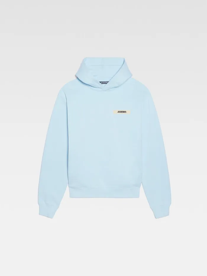 WomenMen Sweatshirts and Joggings JACQUEMUS The Gros Grain Hoodie Light Blue WomenMen Sweatshirts and Joggings JACQUEMUS The Gros Grain Hoodie Light Blue