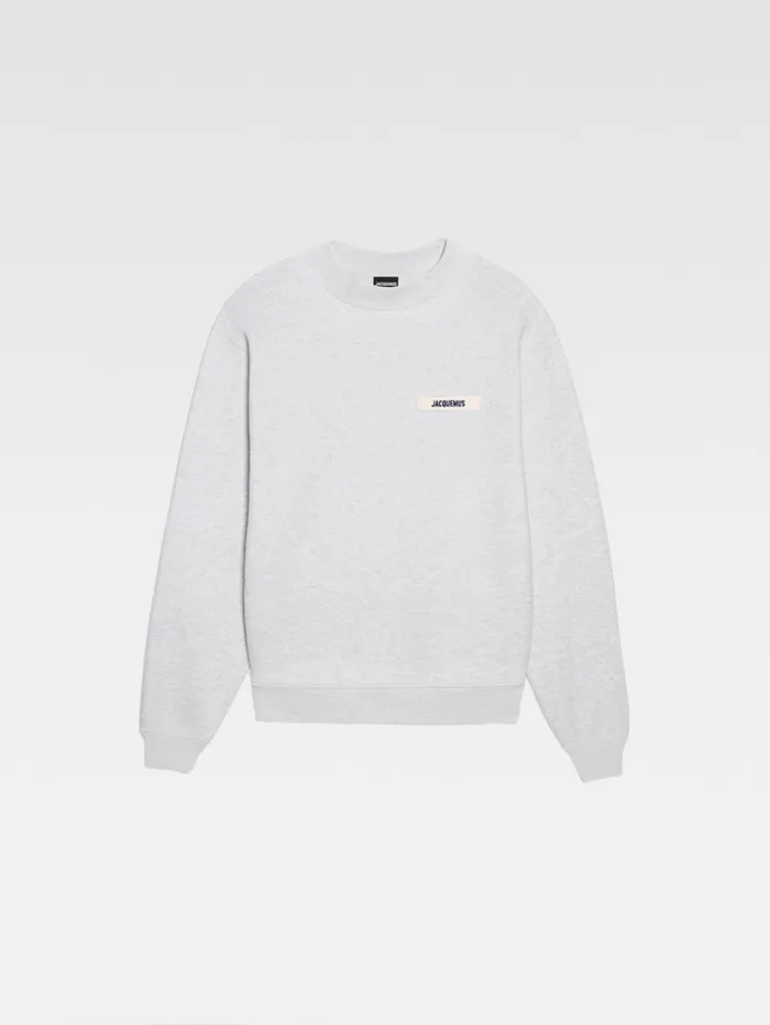 WomenMen Sweatshirts and Joggings JACQUEMUS The Gros Grain Sweatshirt Grey WomenMen Sweatshirts and Joggings JACQUEMUS The Gros Grain Sweatshirt Grey