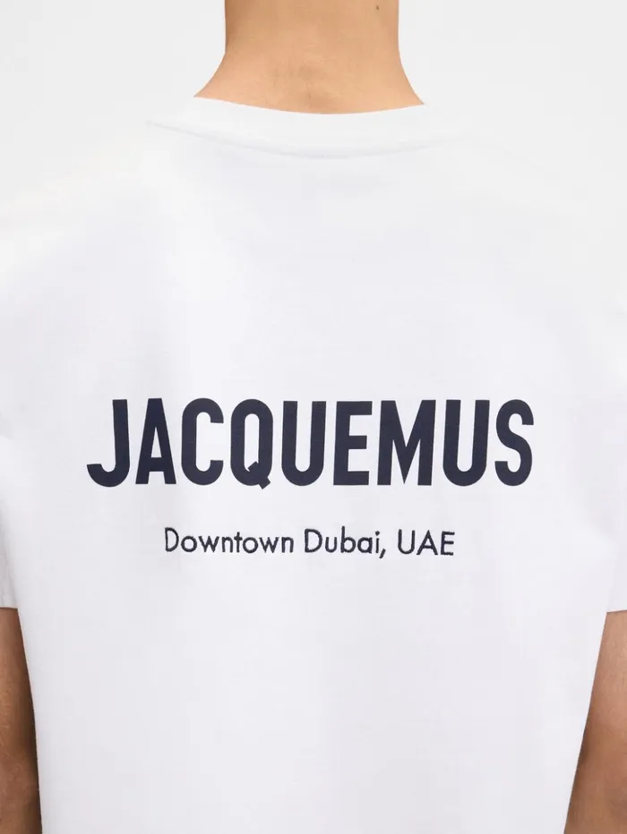WomenMen Tshirts JACQUEMUS The Dubai Address Tshirt Dubai White WomenMen Tshirts JACQUEMUS The Dubai Address Tshirt Dubai White