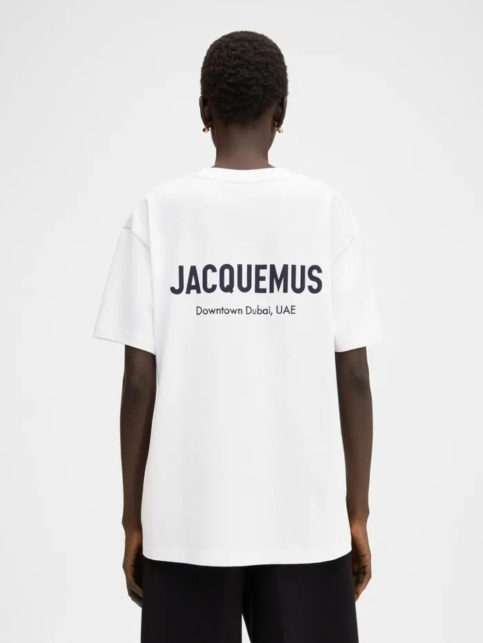 WomenMen Tshirts JACQUEMUS The Dubai Address Tshirt Dubai White WomenMen Tshirts JACQUEMUS The Dubai Address Tshirt Dubai White