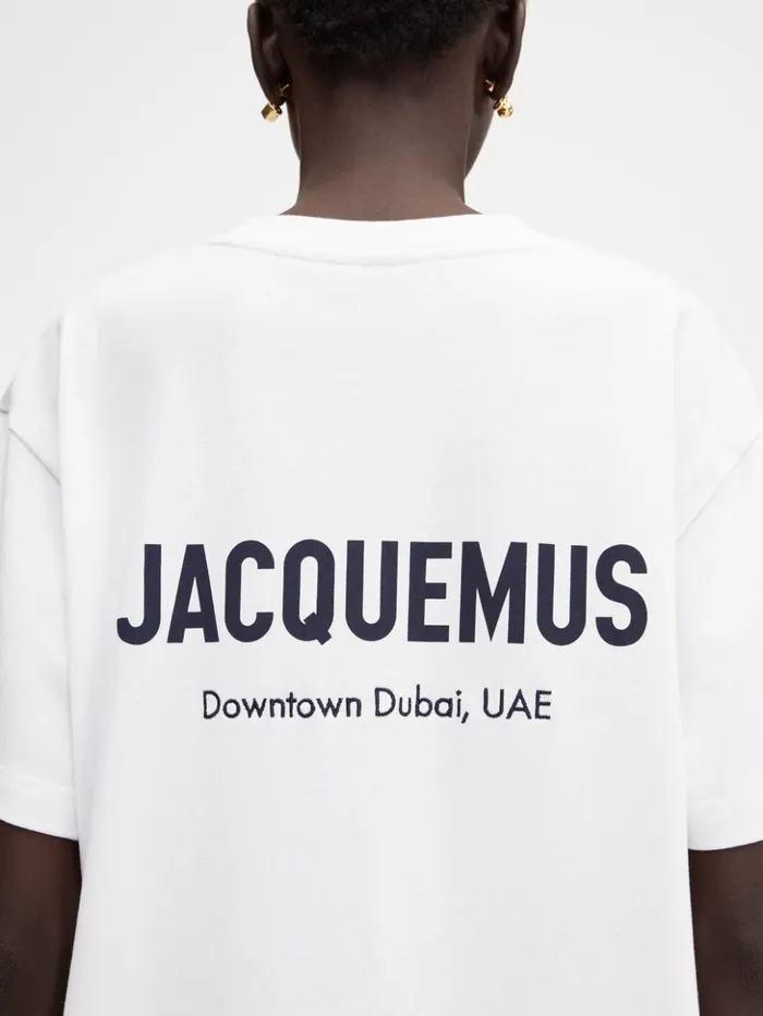 WomenMen Tshirts JACQUEMUS The Dubai Address Tshirt Dubai White WomenMen Tshirts JACQUEMUS The Dubai Address Tshirt Dubai White