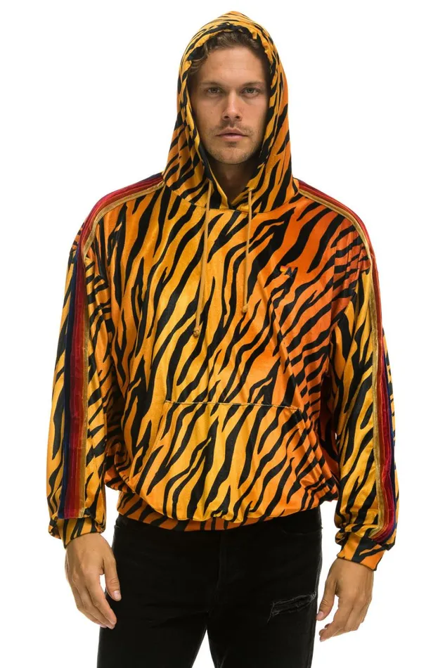 WomenMen Tops Aviator Nation CLASSIC VELVET RELAXED PULLOVER HOODIE 8211 TIGER WomenMen Tops Aviator Nation CLASSIC VELVET RELAXED PULLOVER HOODIE 8211 TIGER