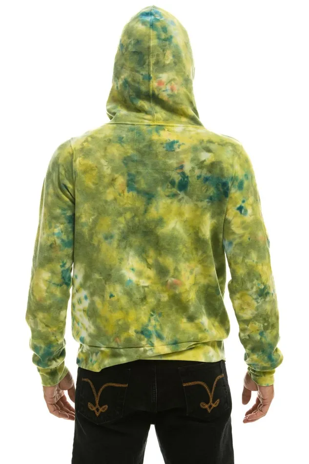 WomenMen Tops Aviator Nation HAND DYED NINJA PULLOVER HOODIE 8211 TIE DYE GREEN YELLOW WomenMen Tops Aviator Nation HAND DYED NINJA PULLOVER HOODIE 8211 TIE DYE GREEN YELLOW