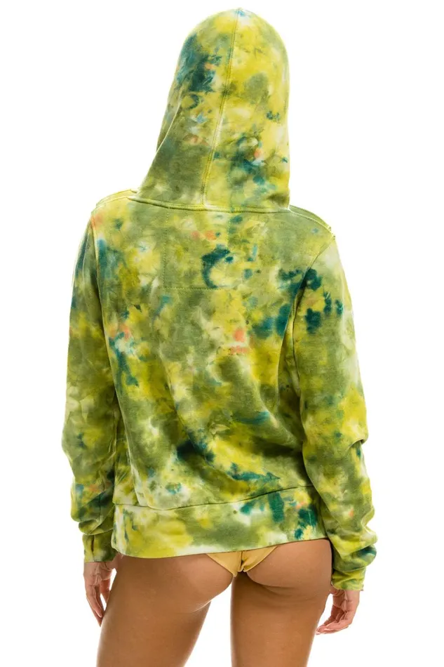 WomenMen Tops Aviator Nation HAND DYED NINJA PULLOVER HOODIE 8211 TIE DYE GREEN YELLOW WomenMen Tops Aviator Nation HAND DYED NINJA PULLOVER HOODIE 8211 TIE DYE GREEN YELLOW