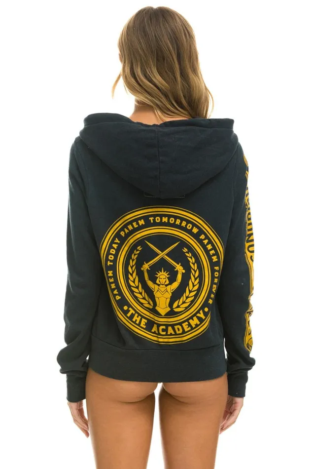 WomenMen Tops Aviator Nation HUNGER GAMES ZIP HOODIE 8211 CHARCOAL WomenMen Tops Aviator Nation HUNGER GAMES ZIP HOODIE 8211 CHARCOAL