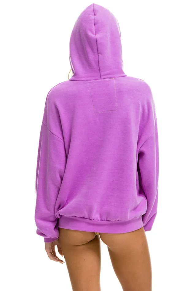 WomenMen Tops Aviator Nation LOGO PULLOVER RELAXED HOODIE 8211 NEON PURPLE WomenMen Tops Aviator Nation LOGO PULLOVER RELAXED HOODIE 8211 NEON PURPLE
