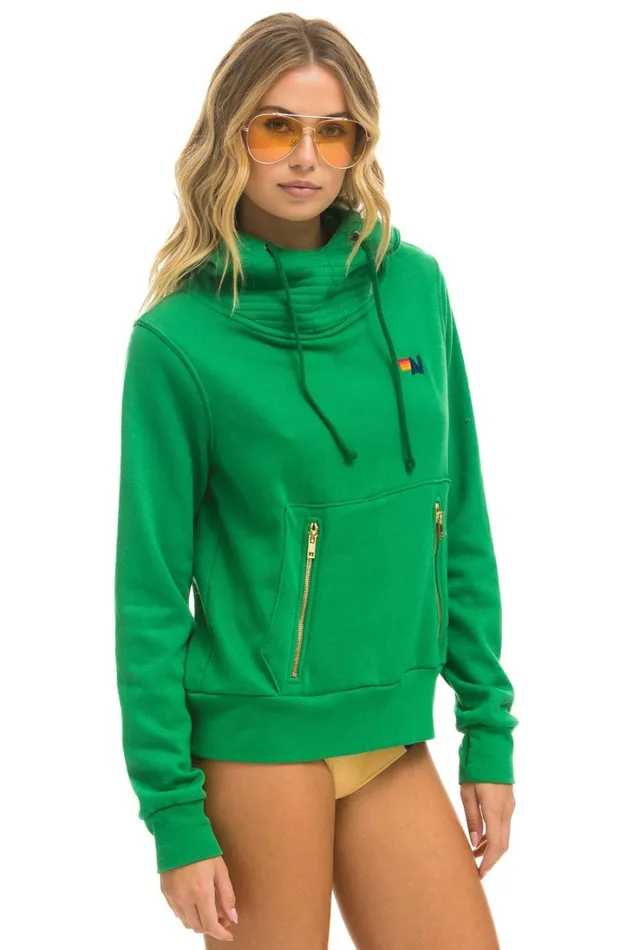 WomenMen Tops Aviator Nation NINJA PULLOVER HOODIE 8211 KELLY GREEN WomenMen Tops Aviator Nation NINJA PULLOVER HOODIE 8211 KELLY GREEN
