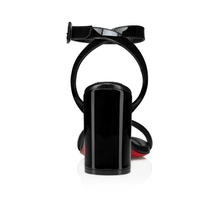 Women Miss Sabina 85 Mm Strappy Sandals 8211 Patent Calf Leather 8211 Black Christian Louboutin Sandals and Slides