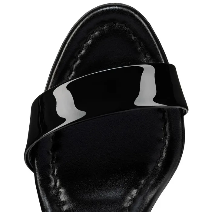 Women Miss Sabina 85 Mm Strappy Sandals 8211 Patent Calf Leather 8211 Black Christian Louboutin Sandals and Slides