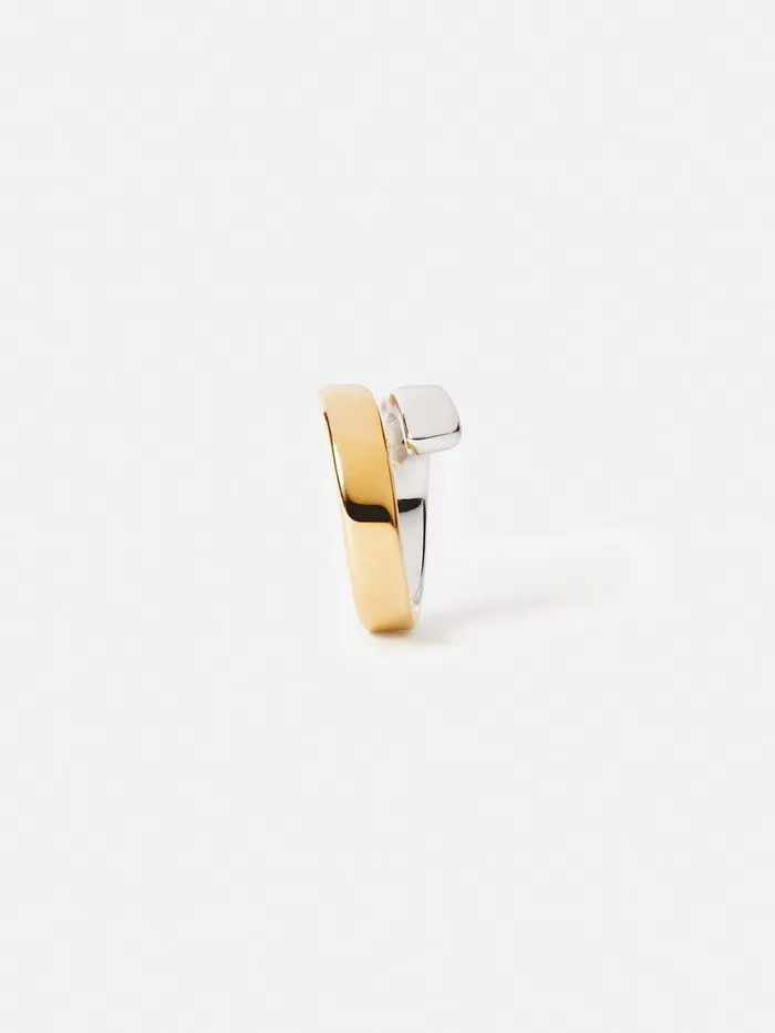 Women Mixed Metal Wrap Ring Multi Jigsaw Party