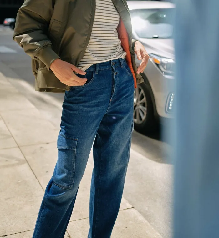 Women MMAdeline Stina Cargo Jeans Blue Jeans MOS MOSH