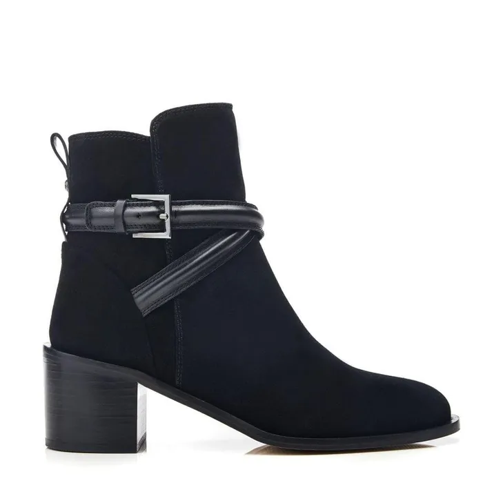 Women Moda In Pelle Black Boots Carliy Black Suede